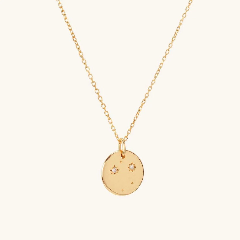 Mejuri 18k Gold Vermeil Zodiac Pendant Necklace (Scorpio)